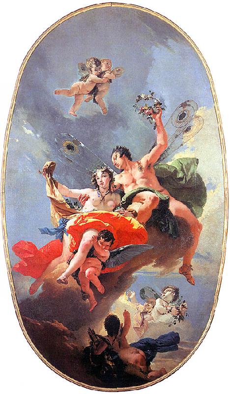 Giovanni Battista Tiepolo The Triumph of Zephyr and Flora France oil painting art